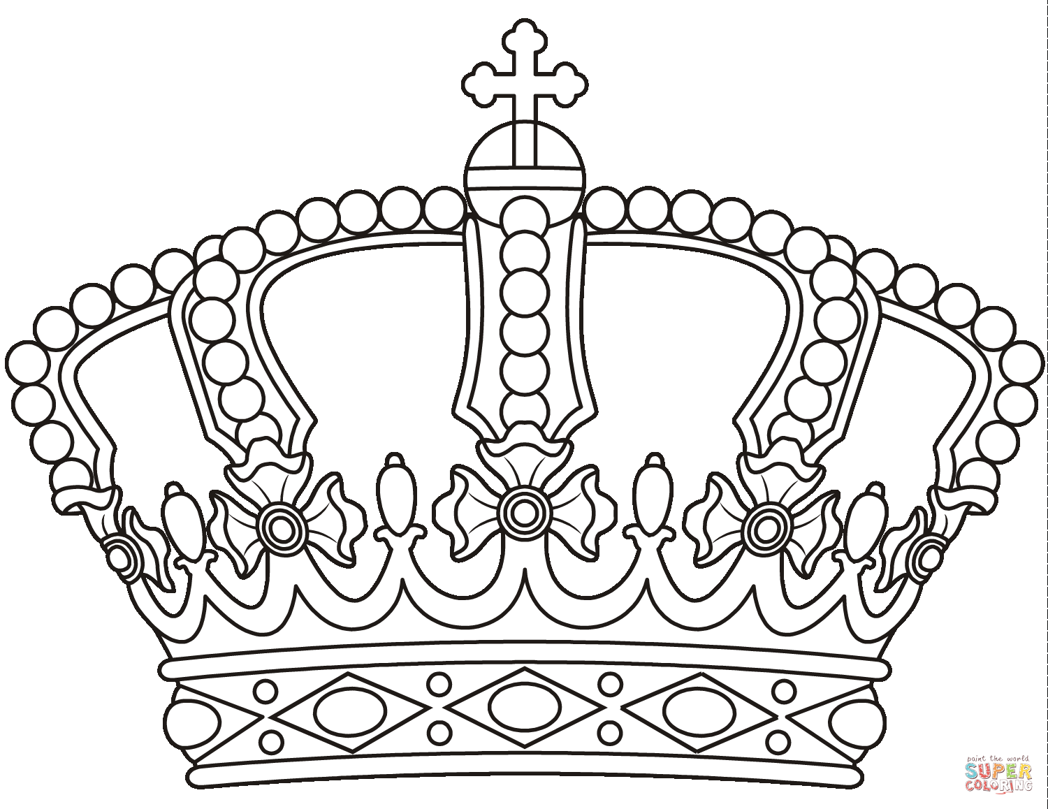 Crown coloring page free printable coloring pages