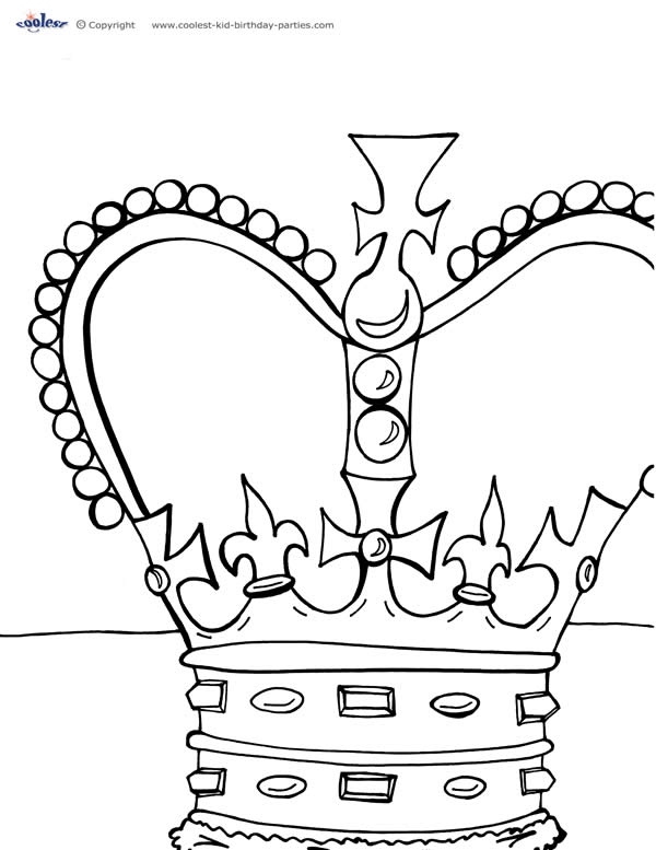 Printable crown coloring page