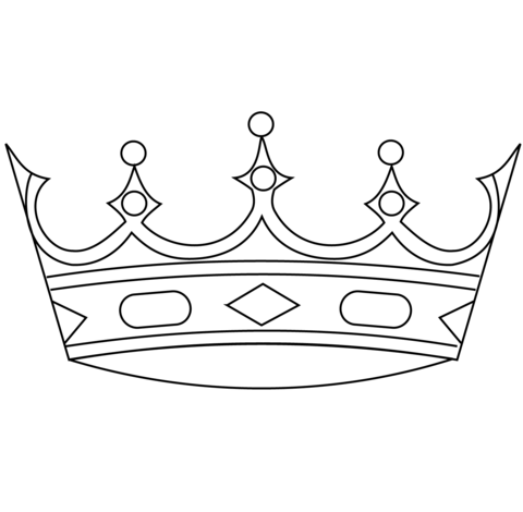 Crown coloring page free printable coloring pages