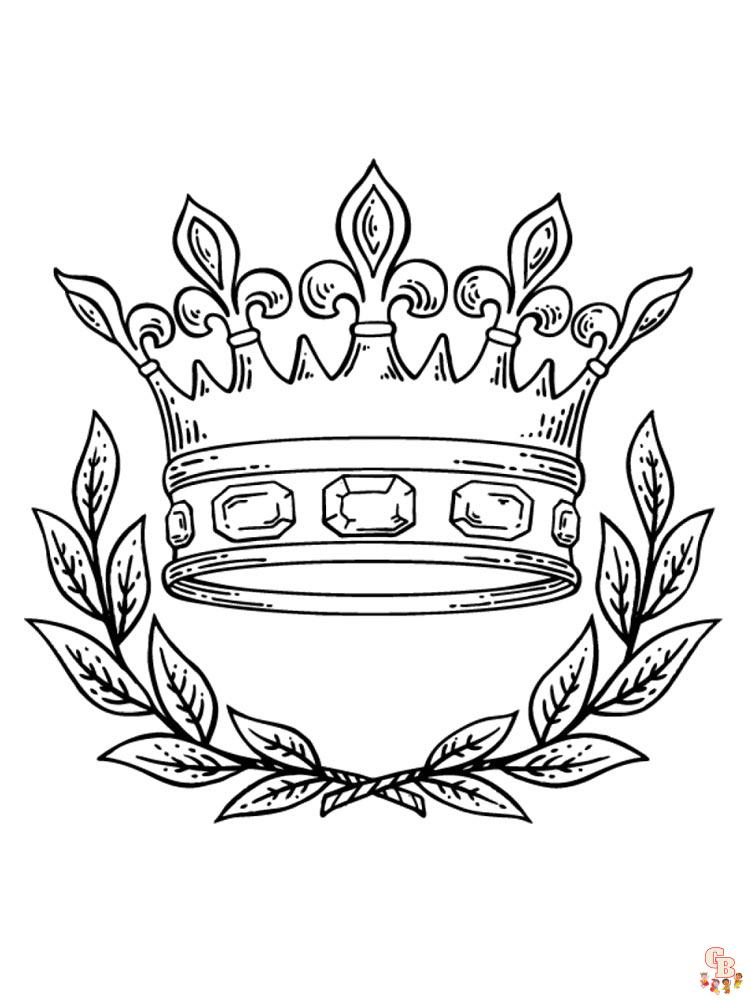 Top crown coloring pages for kids