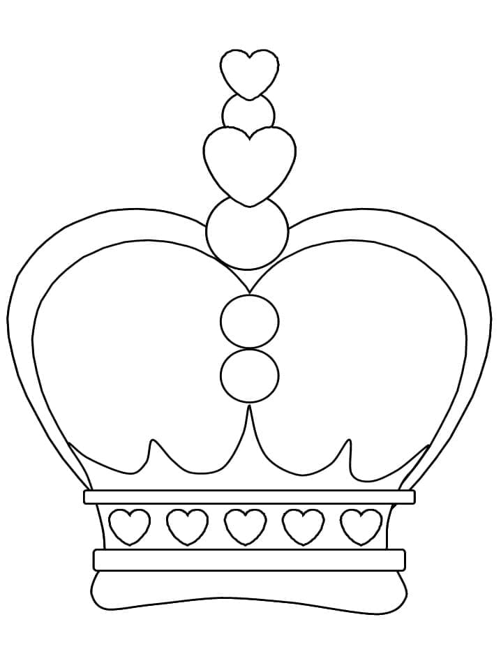 The royal crown coloring page