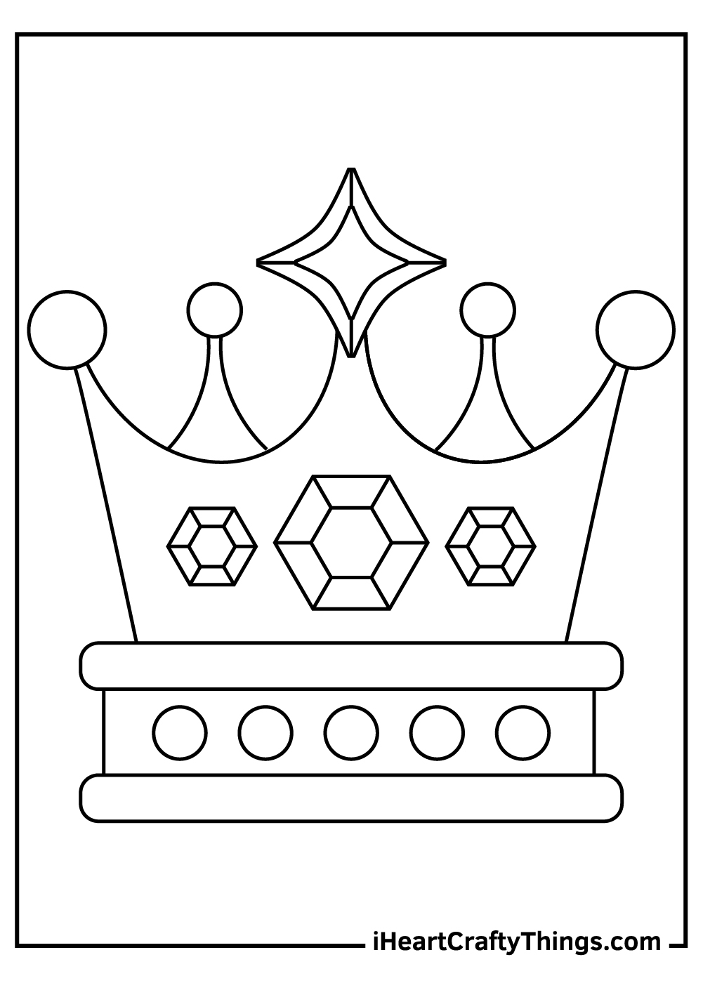 Crown coloring pages free printables