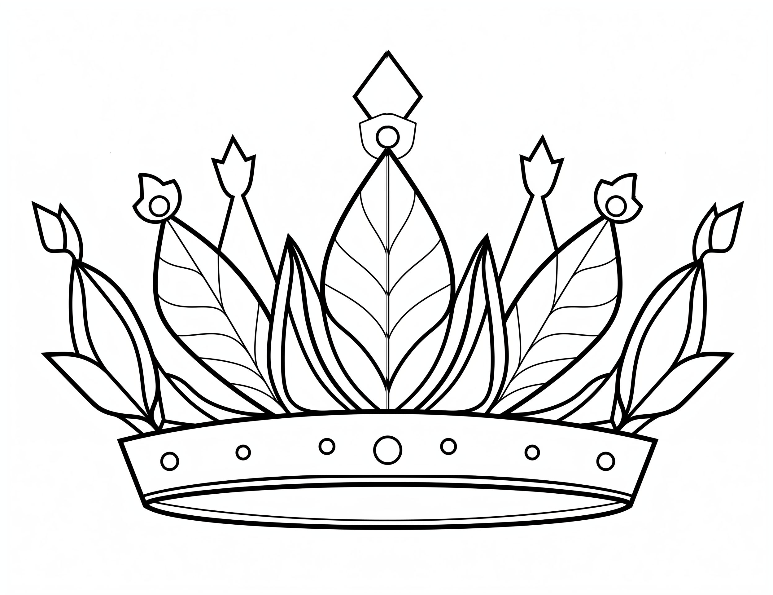 Stunning crown coloring pages for kids and adults