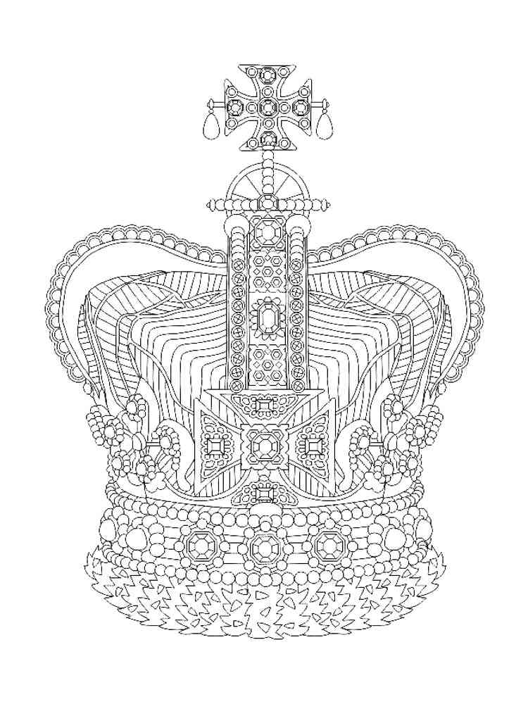 Crown coloring pages for adults