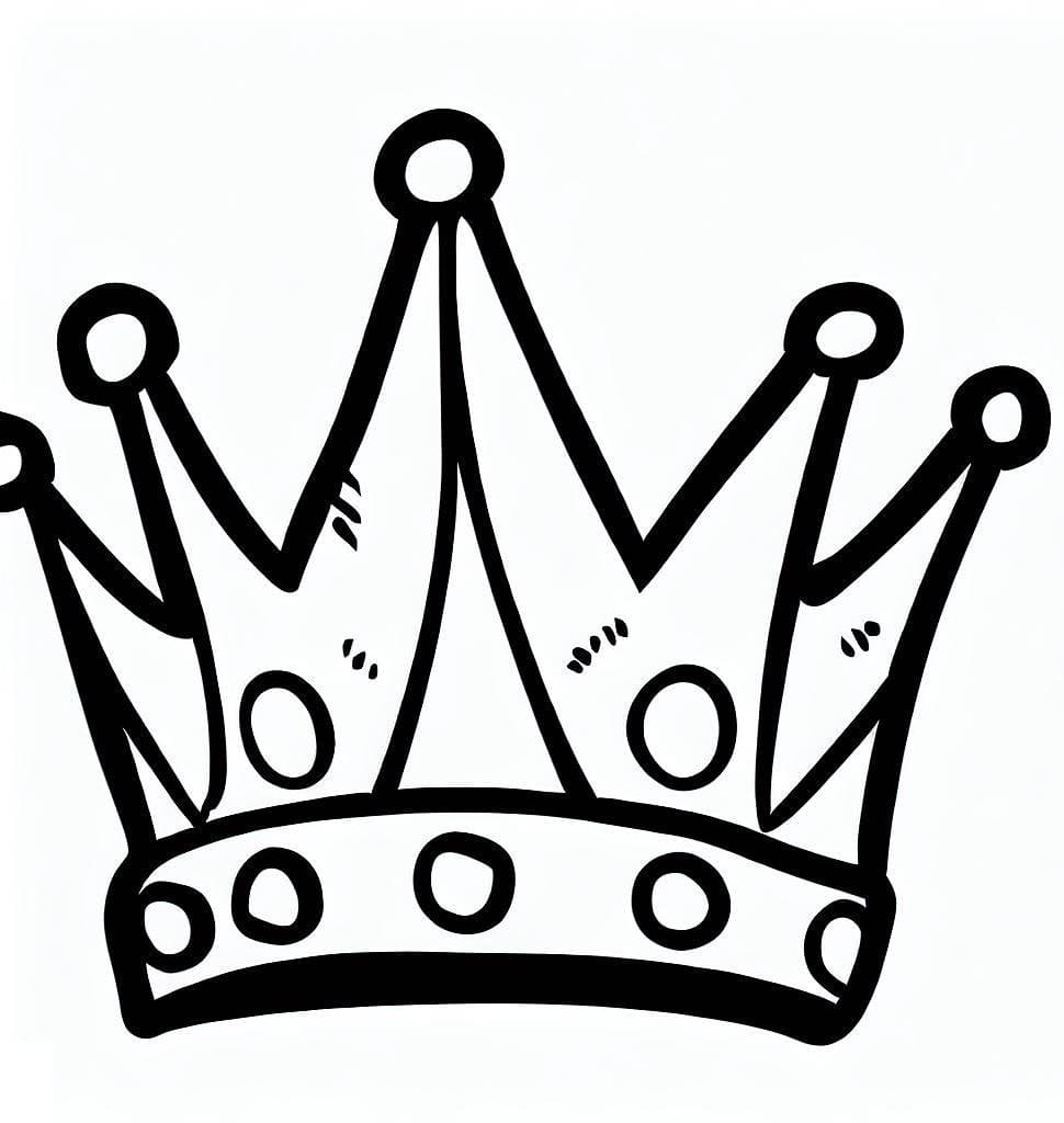 Printable crown coloring page