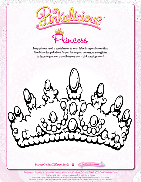 Princess crown coloring page