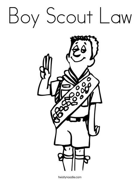 Boy scout law coloring page