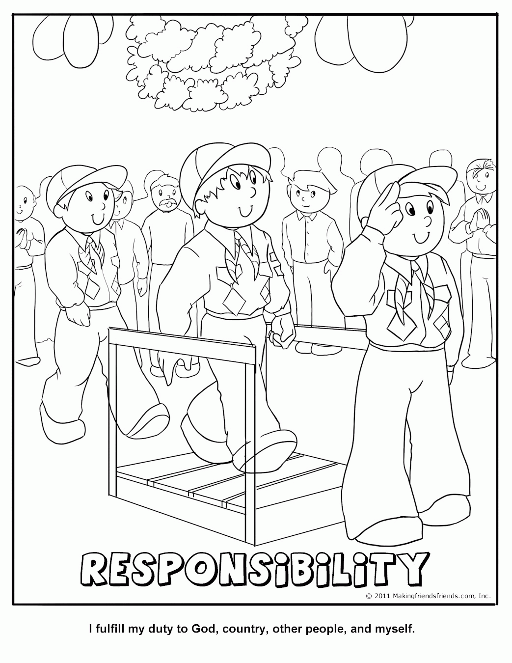 Boy scout coloring pages