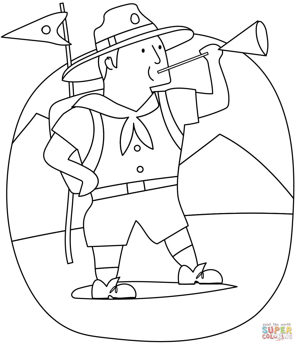 Boy scout coloring page free printable coloring pages