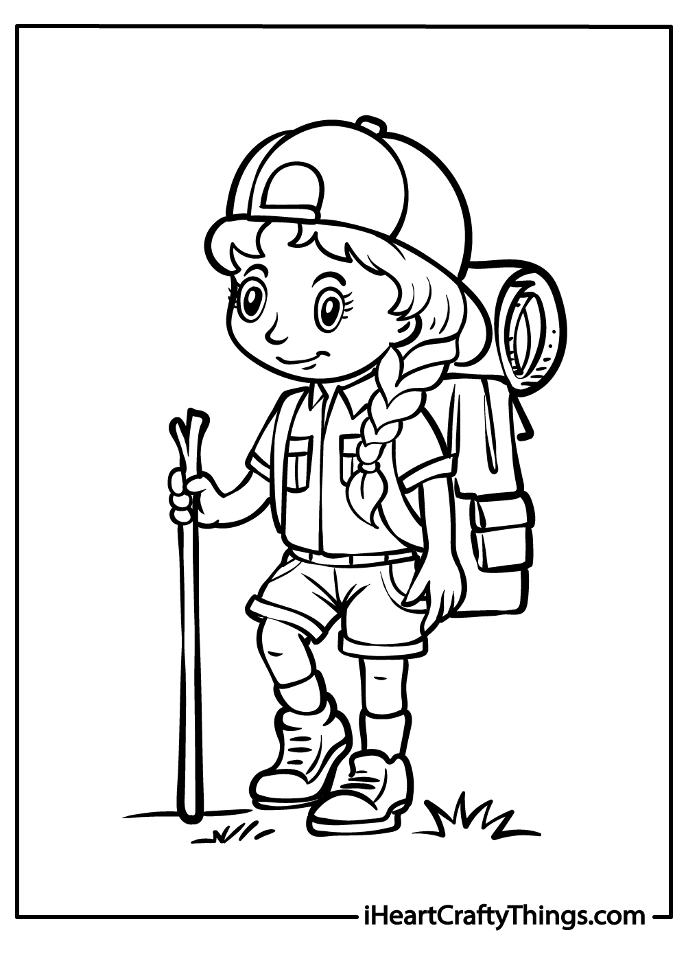 Camping coloring pages free printables