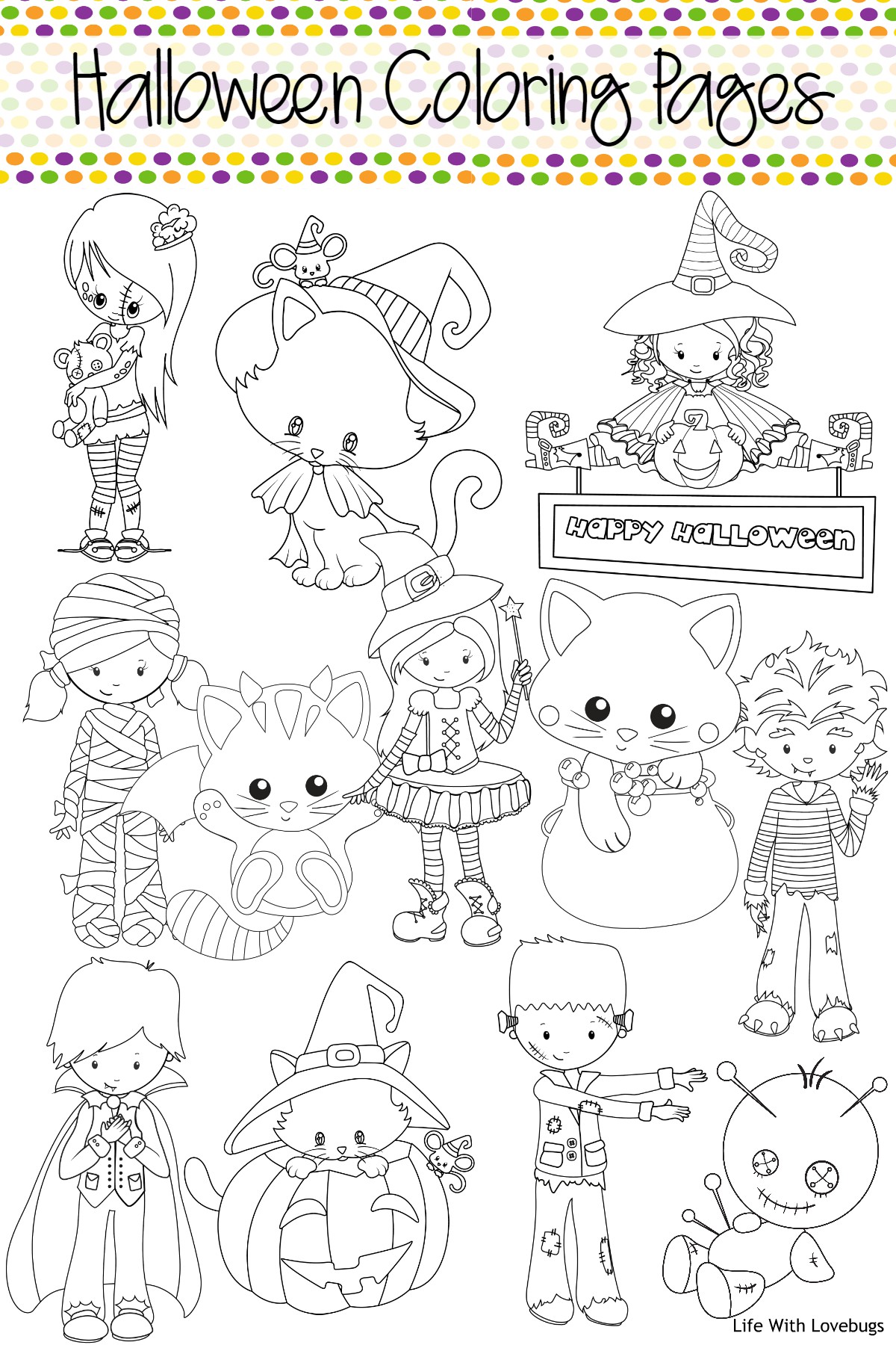 Halloween coloring pages for kids