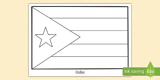 Cuba flag colouring