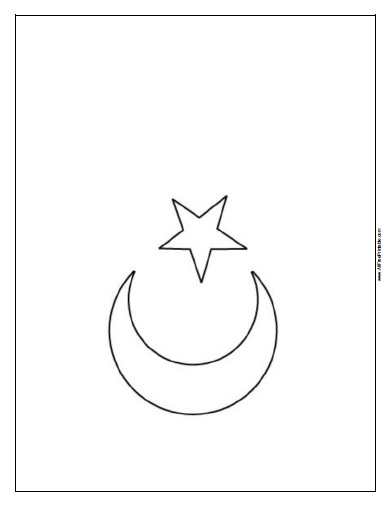 Turkey flag coloring page â free printable