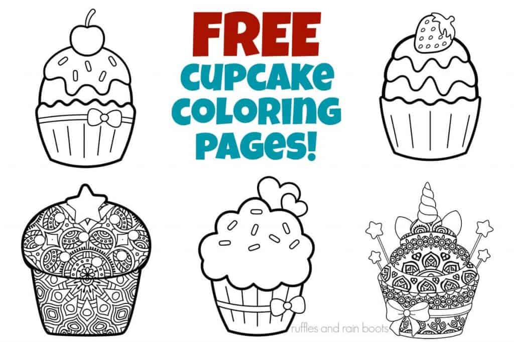 Get these free cupcake coloring sheets for all