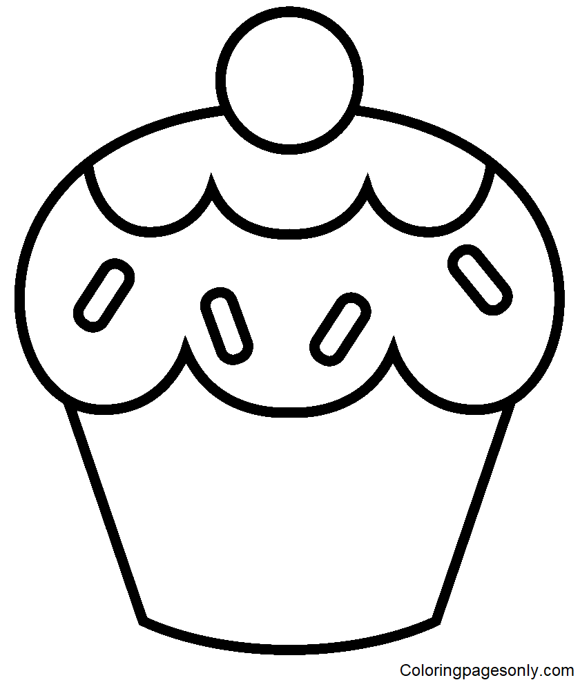 Cupcake coloring pages printable for free download