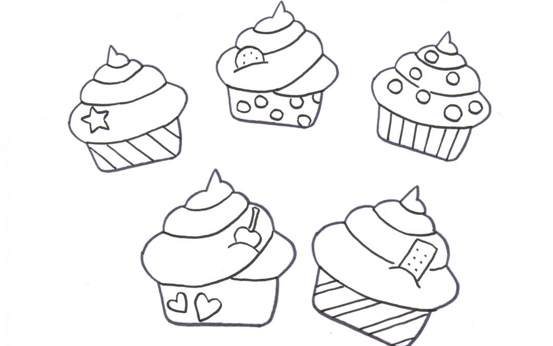 Free printable cupcake coloring calendar