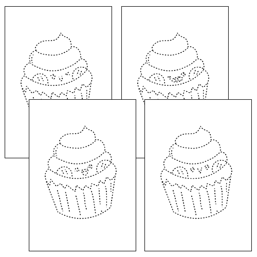 Cupcake connect the dots worksheet activity sweets dessert how to draw made by teachers