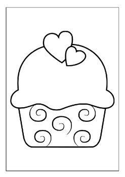 Turn boring desserts into works of art with printable cupcake coloring pages