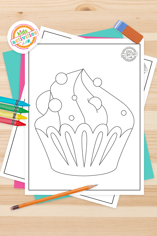 Free printable cupcake coloring pages kids activities blog