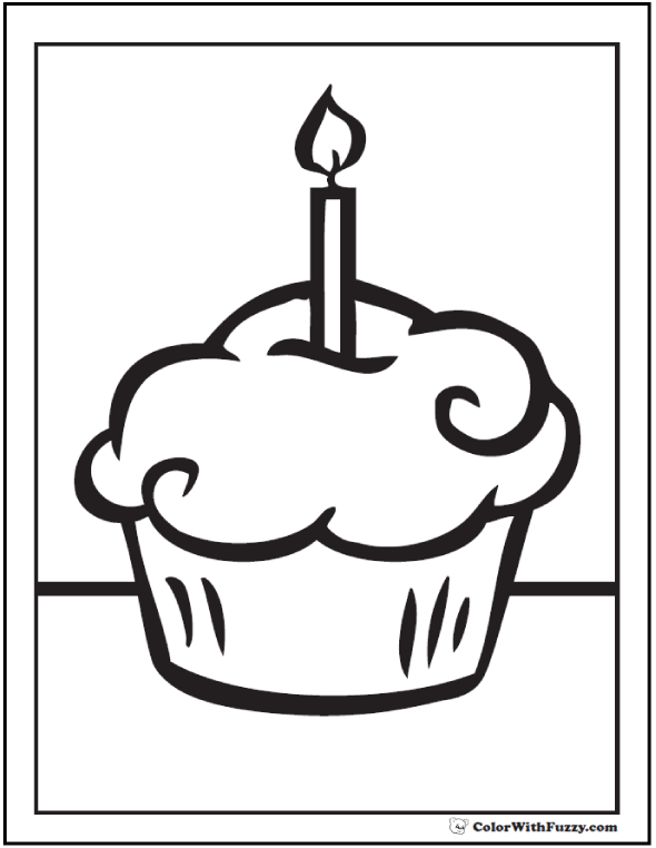 Cupcake coloring pages â free coloring pages pdf format for kids