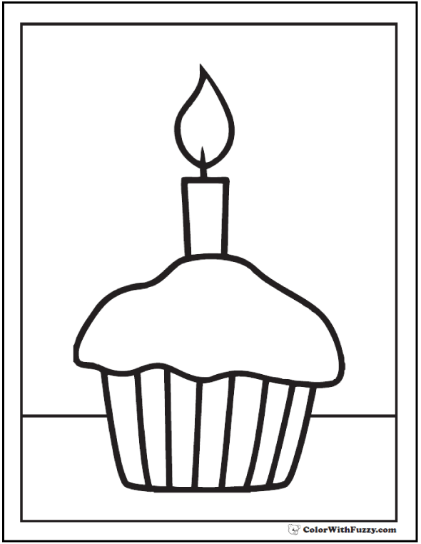 Cupcake coloring pages â free coloring pages pdf format for kids