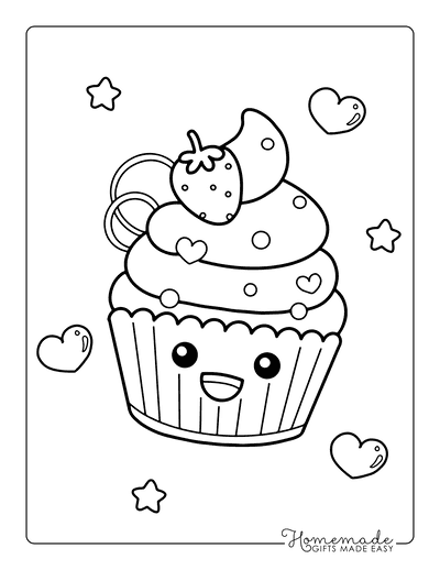 Free cute kawaii coloring pages for kids