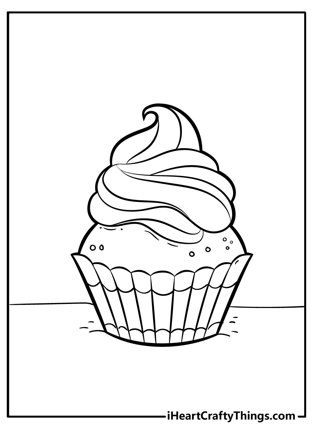 Cupcake coloring pages free printables