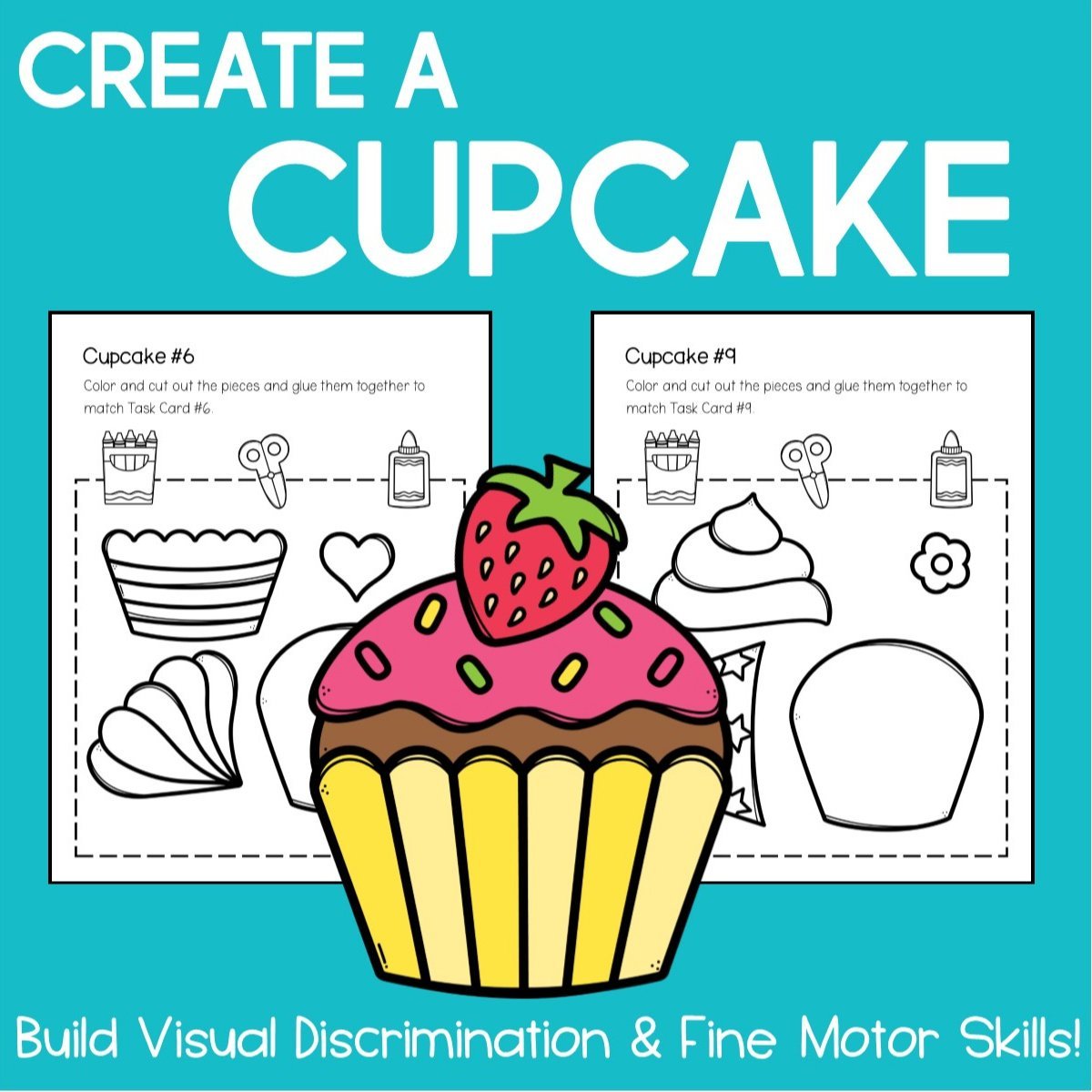 Build a cupcake printable activity â the tip