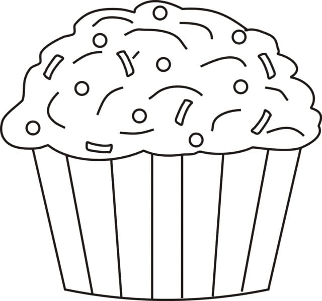 Cupcake coloring pages