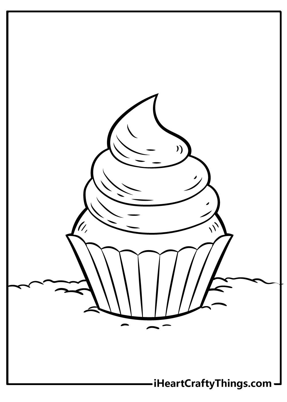 Cupcake coloring pages free printables