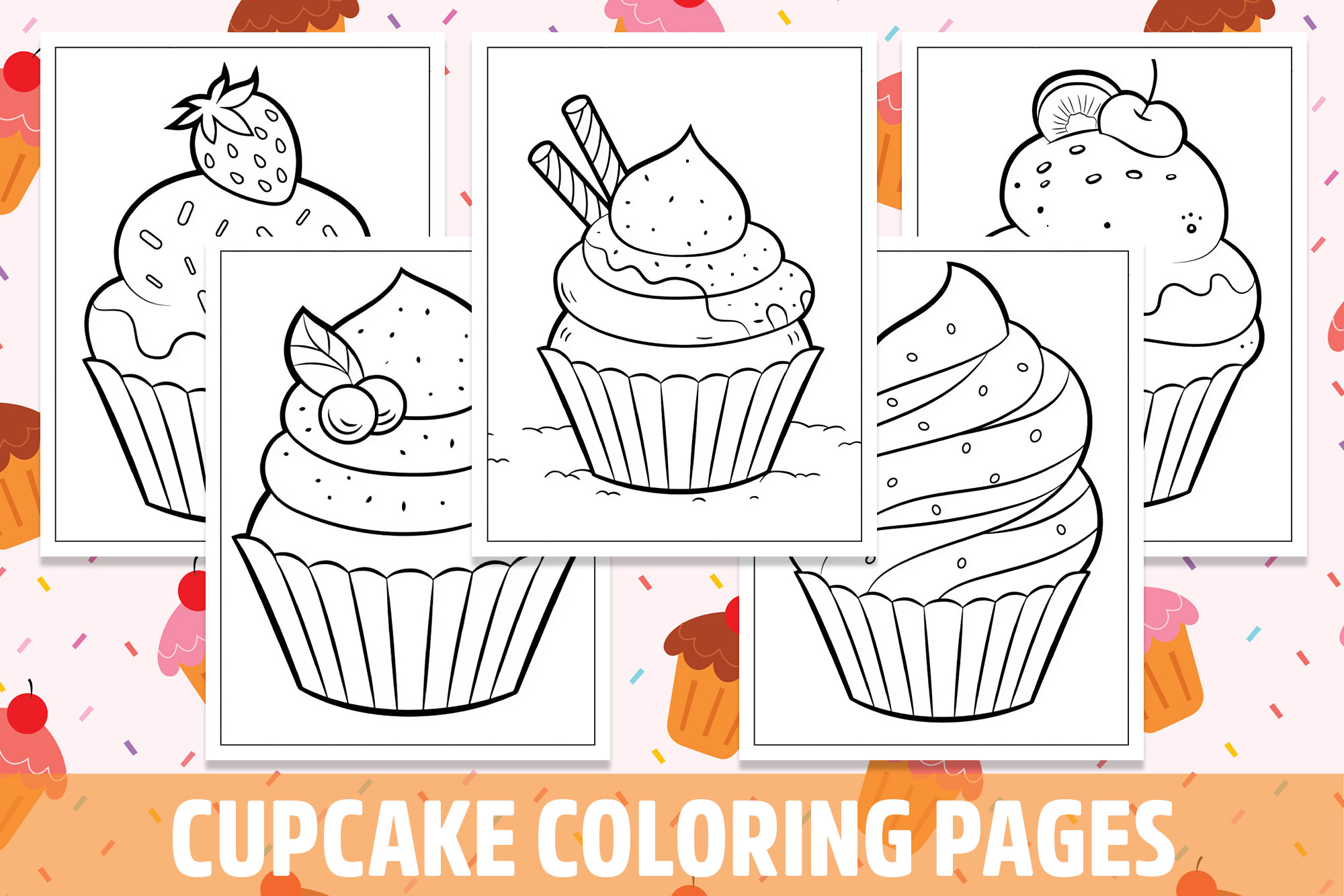 Cupcake coloring pages for kids girls boys teens birthday school activity made by teachers