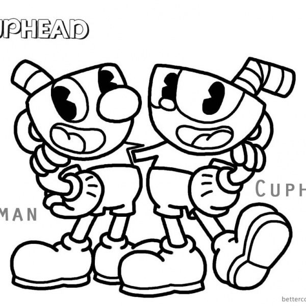 Cuphead coloring pages dont deal with devil