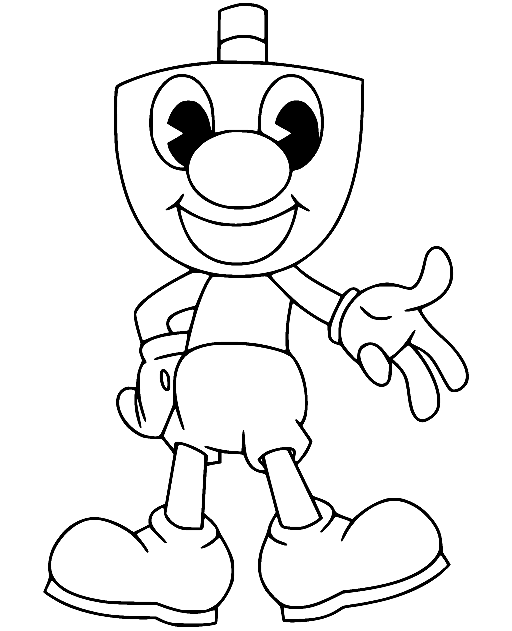 Cuphead coloring pages printable for free download