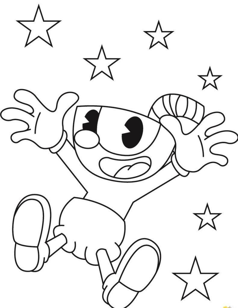 Attention gamers epic cuphead coloring pages unveiled free printables