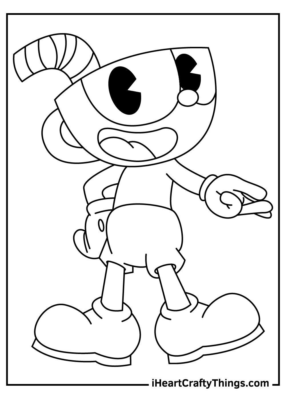 Cuphead coloring pages free printables