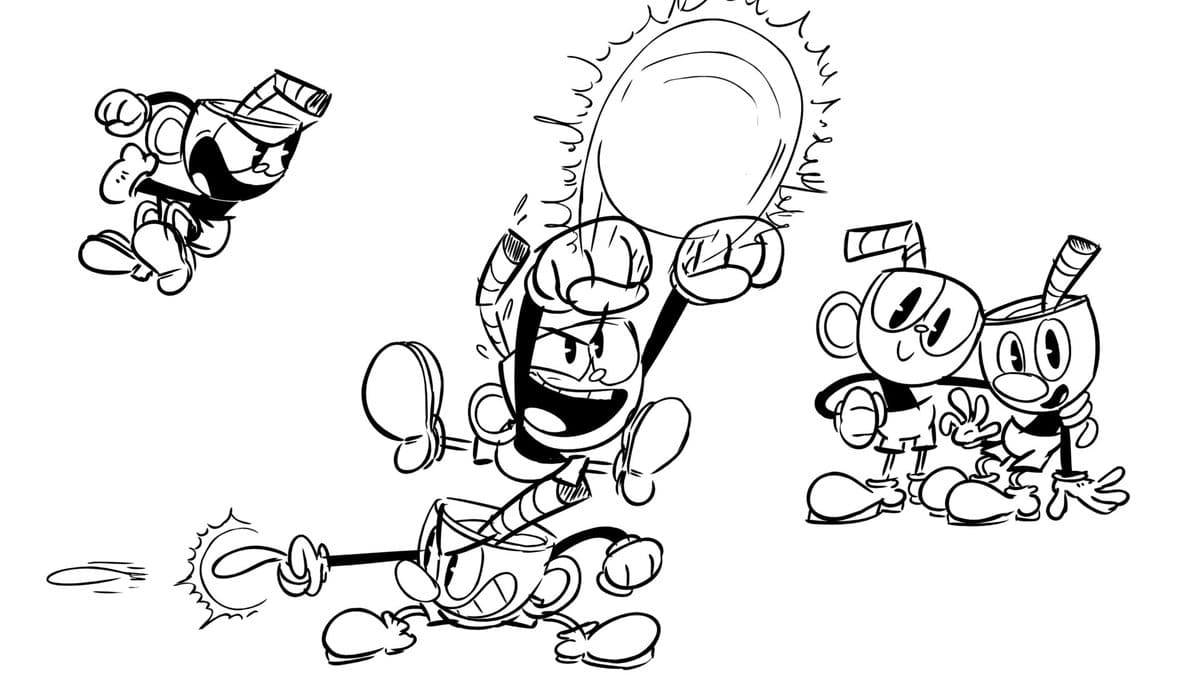 Coloring pages cuphead bosses cuphead and mugman print for free