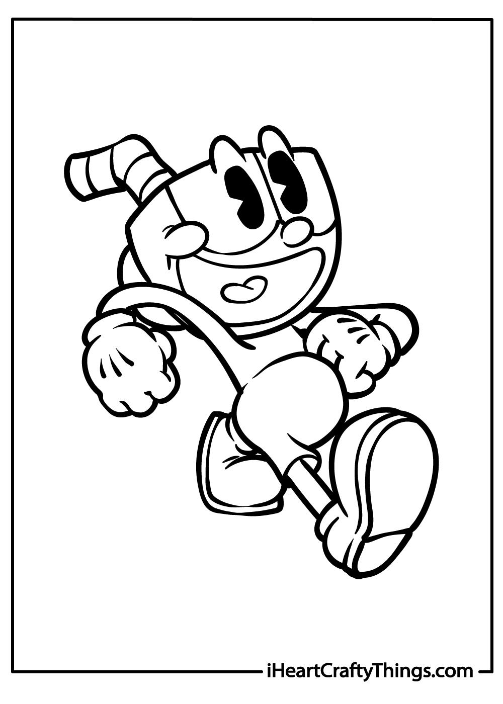 Cuphead coloring pages free printables