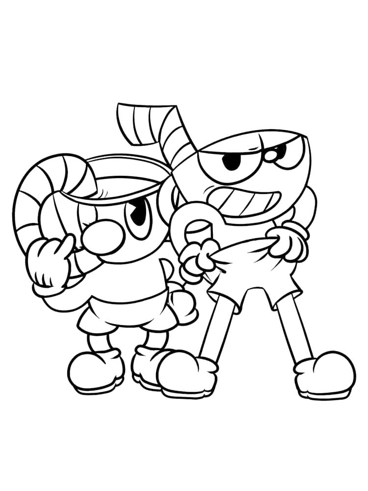 Cuphead coloring pages