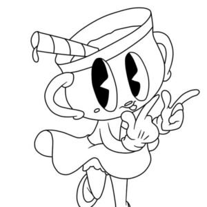 Cuphead coloring pages printable for free download