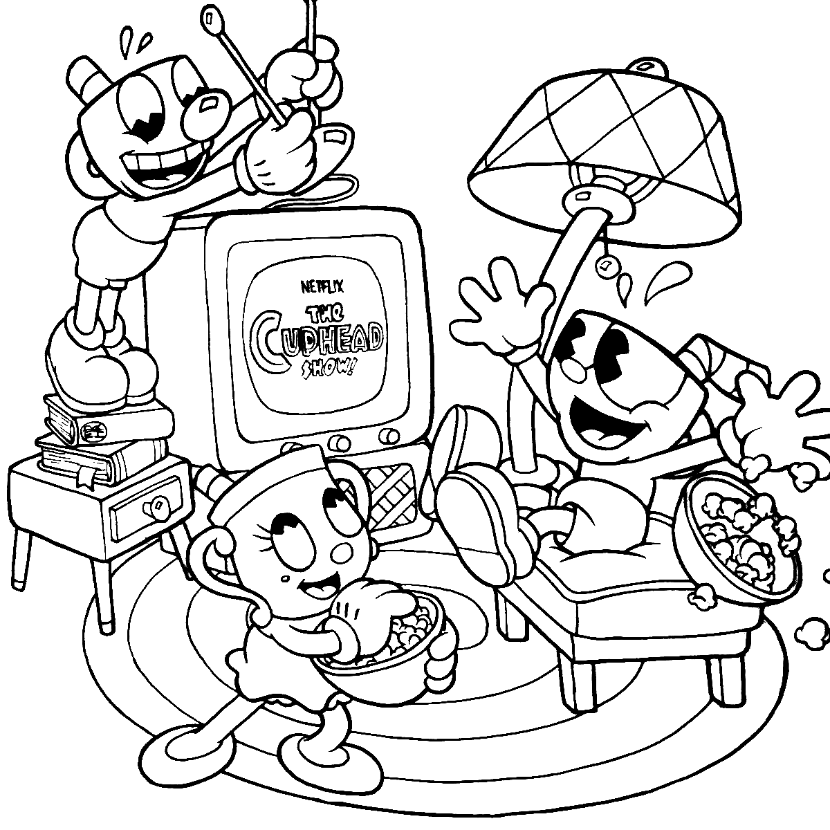 Cuphead coloring pages