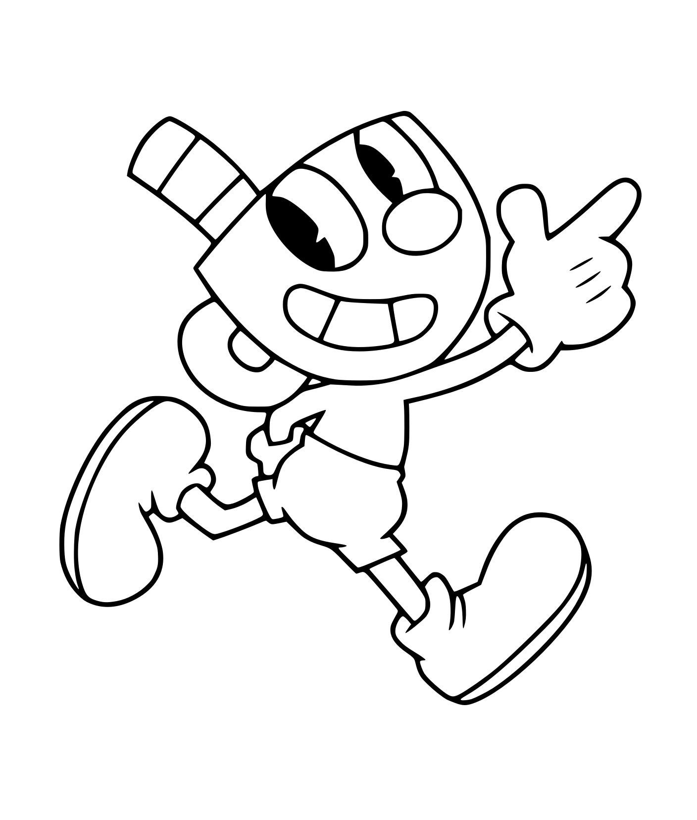 Printable cuphead coloring pages pdf