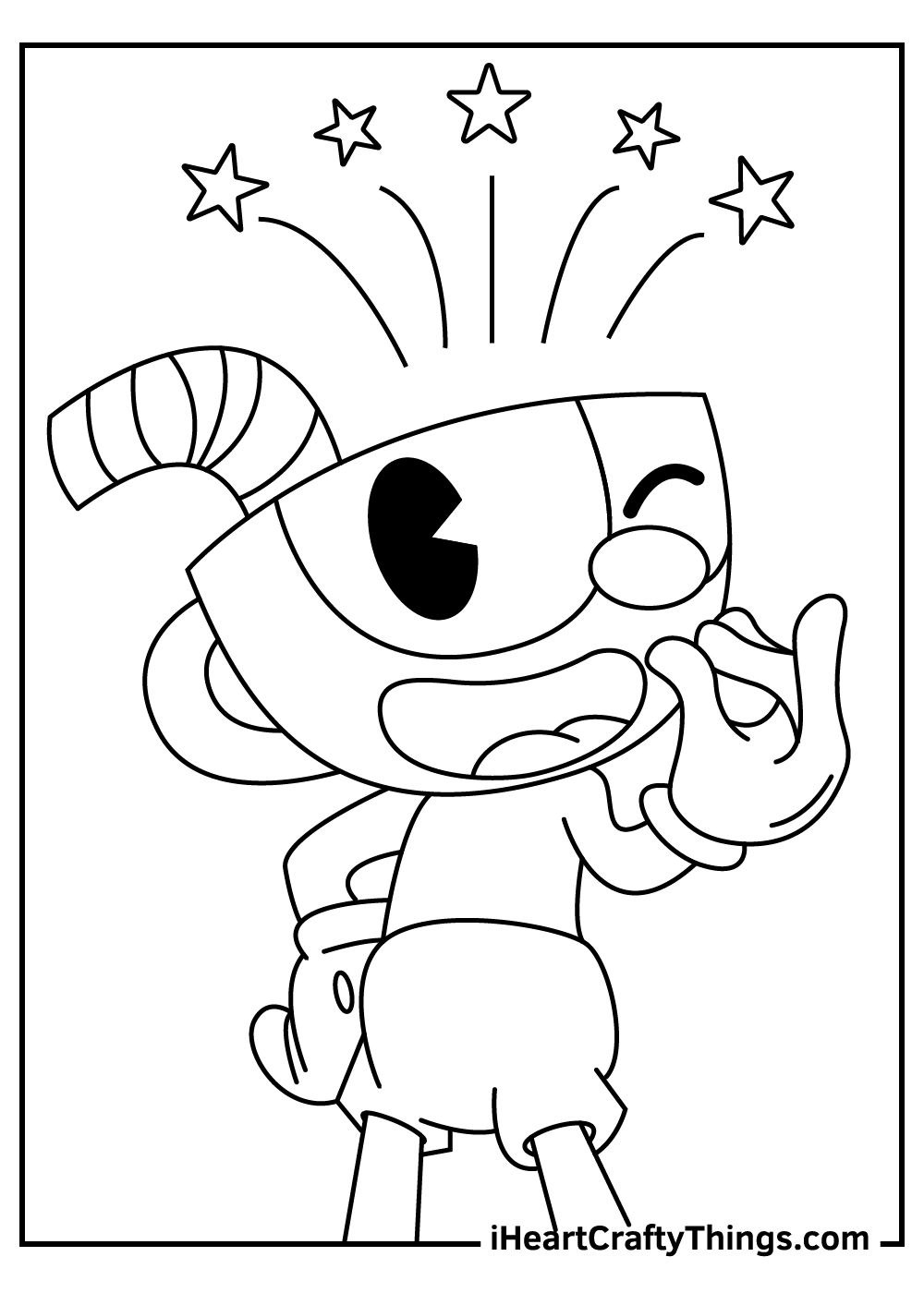 Cuphead coloring pages free printables