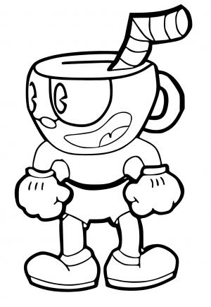 Free printable cuphead coloring pages for adults and kids