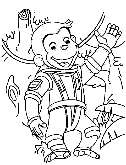 Curious george coloring pages printable for free download