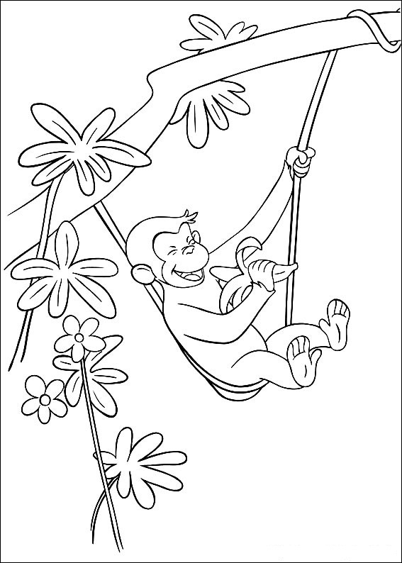 Curious george coloring pages