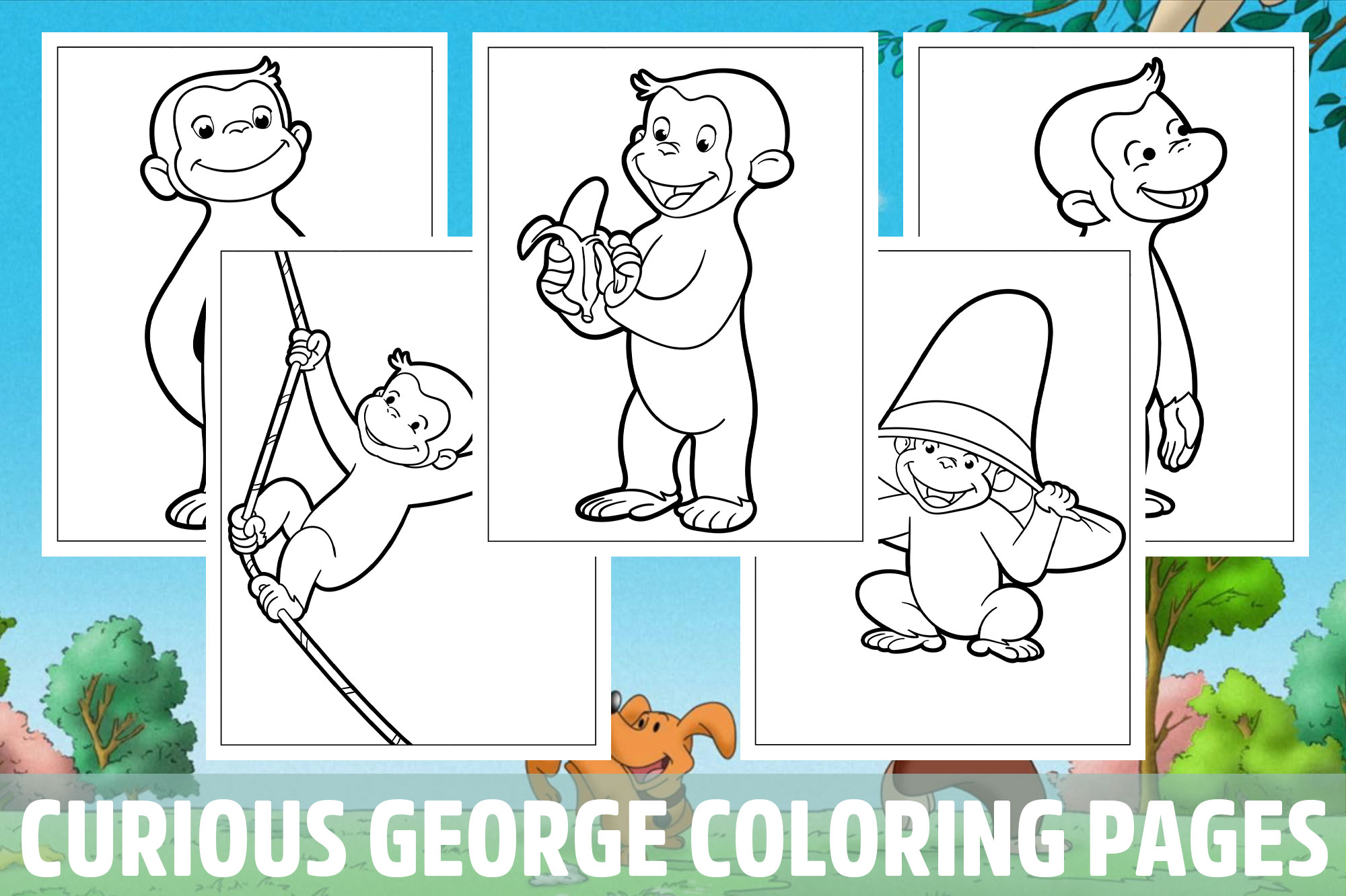 Curious george coloring pages for kids girls boys teens birthday school activity made by teachers