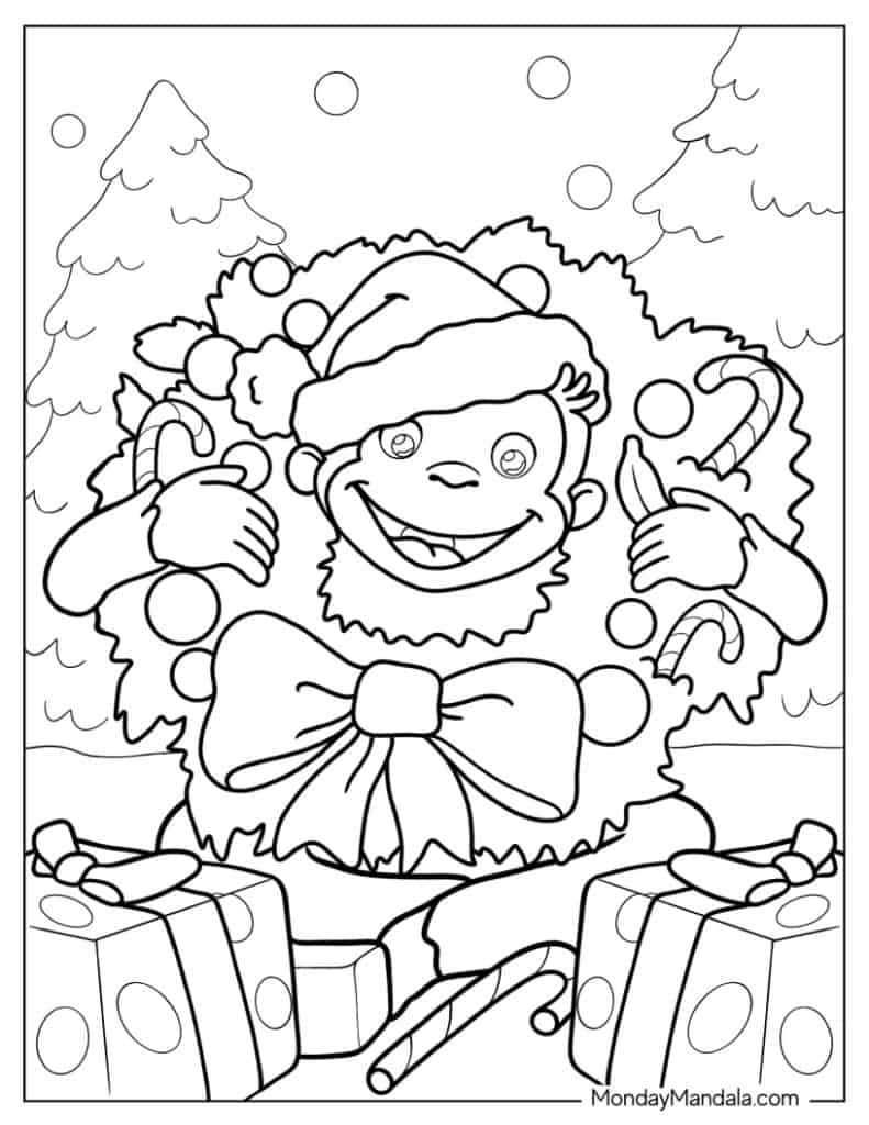 Curious george coloring pages free pdf printables