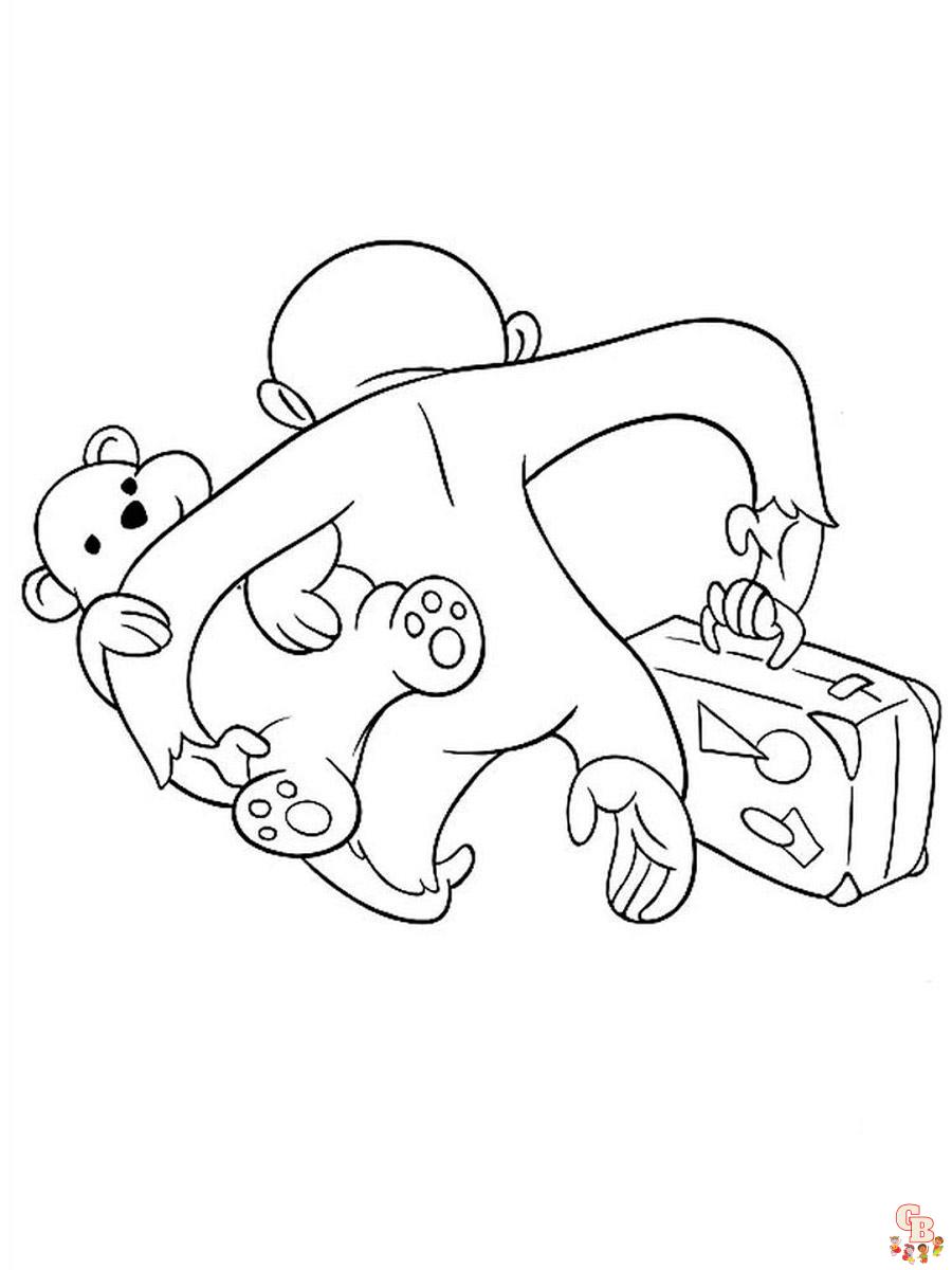 Free curious george coloring pages