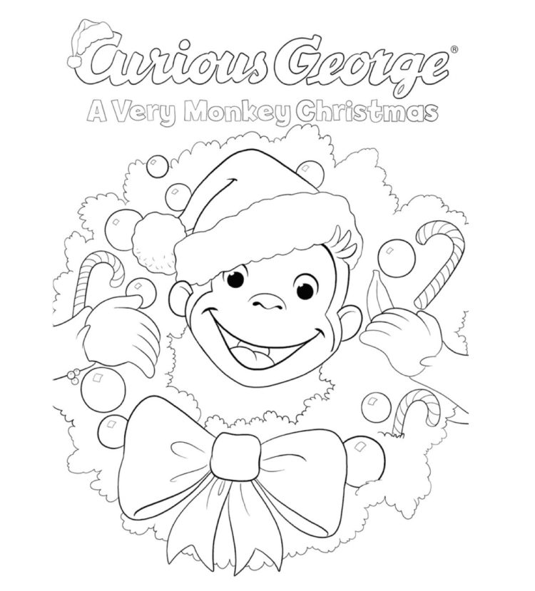 A very monkey christmas coloring page kidsâ kids for parents