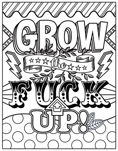 Free printable coloring pages for adults with swear words